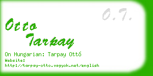 otto tarpay business card
