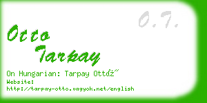 otto tarpay business card